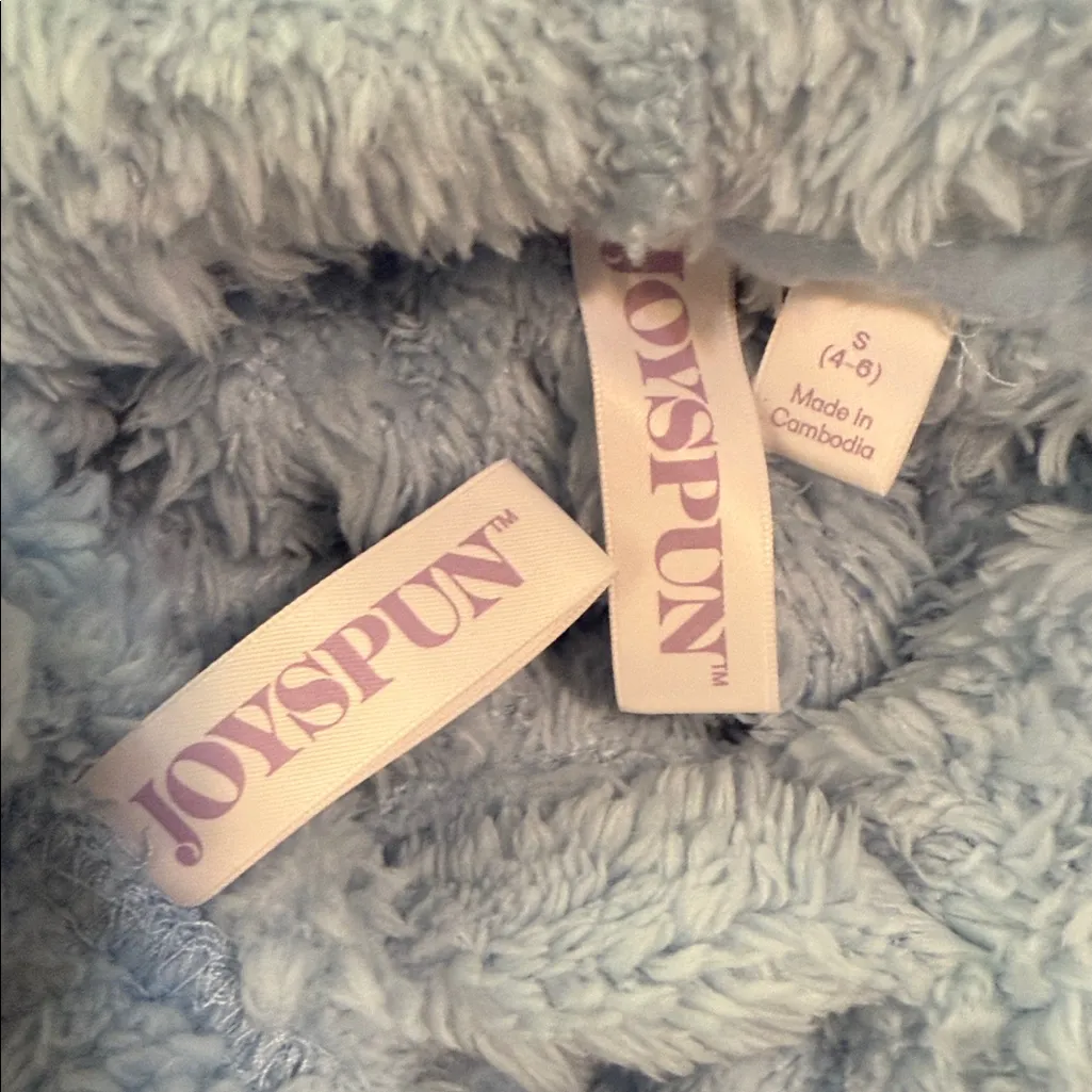 Joyspun Women’s Embossed Plush Pajama Set – 2 Piece, Size Small Blue - Image 7