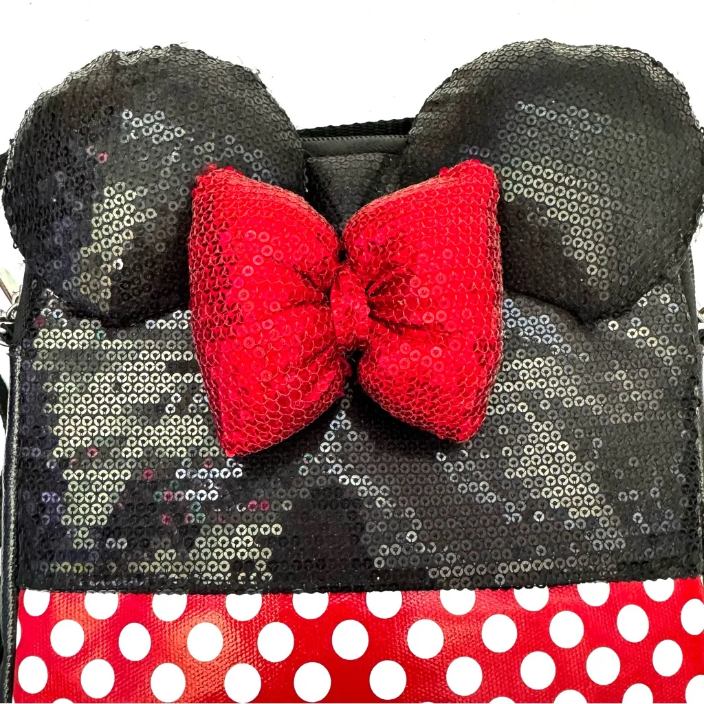 Disney Parks Minnie Sequin iPad Tablet eReader Travel Case Crossbody Purse - Image 2