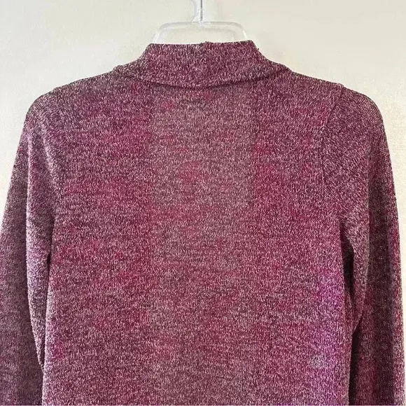 Kirra Purple Open Front Cardigan Sweater Size Large Long Cuffed Sleeve Pockets - Image 11