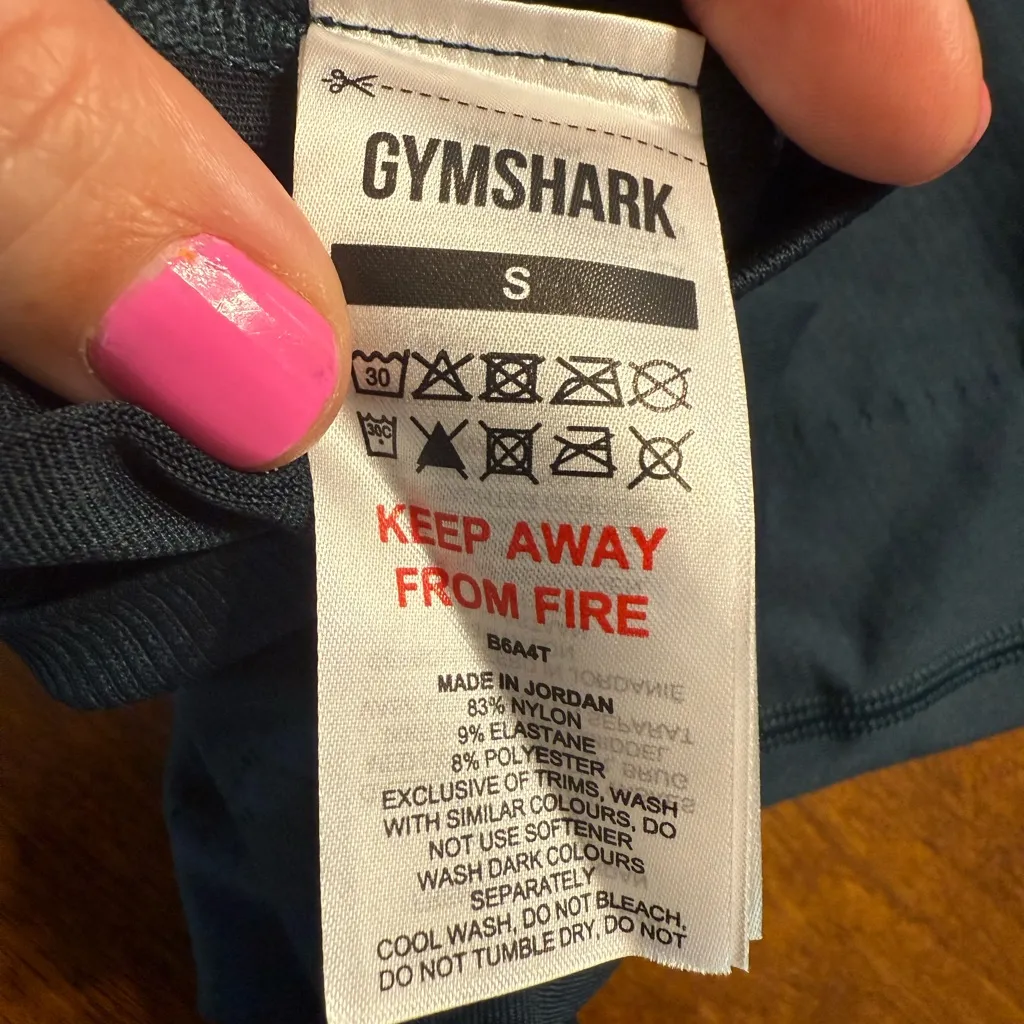 NEW Gymshark Women’s Titanium Blue Small Sweat Seamless Leggings Cutout - Image 6