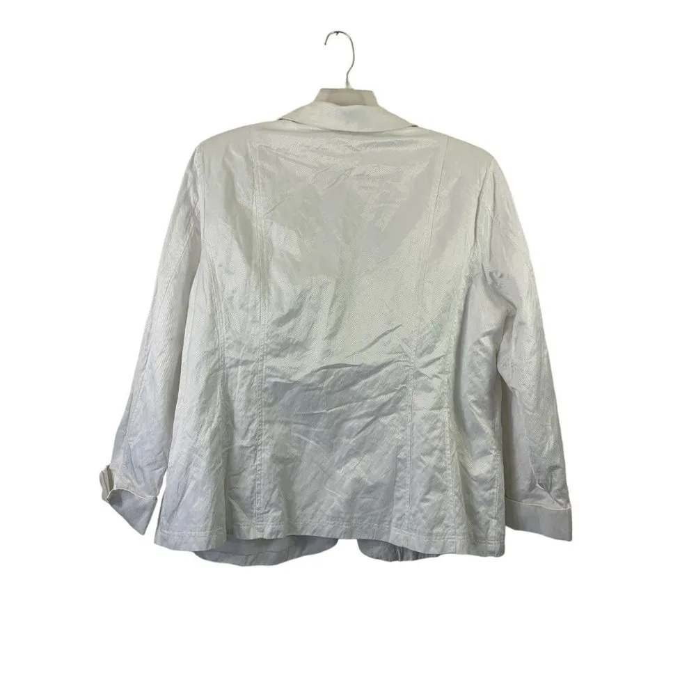 CJ Banks Women's White Blazer Top - Image 2