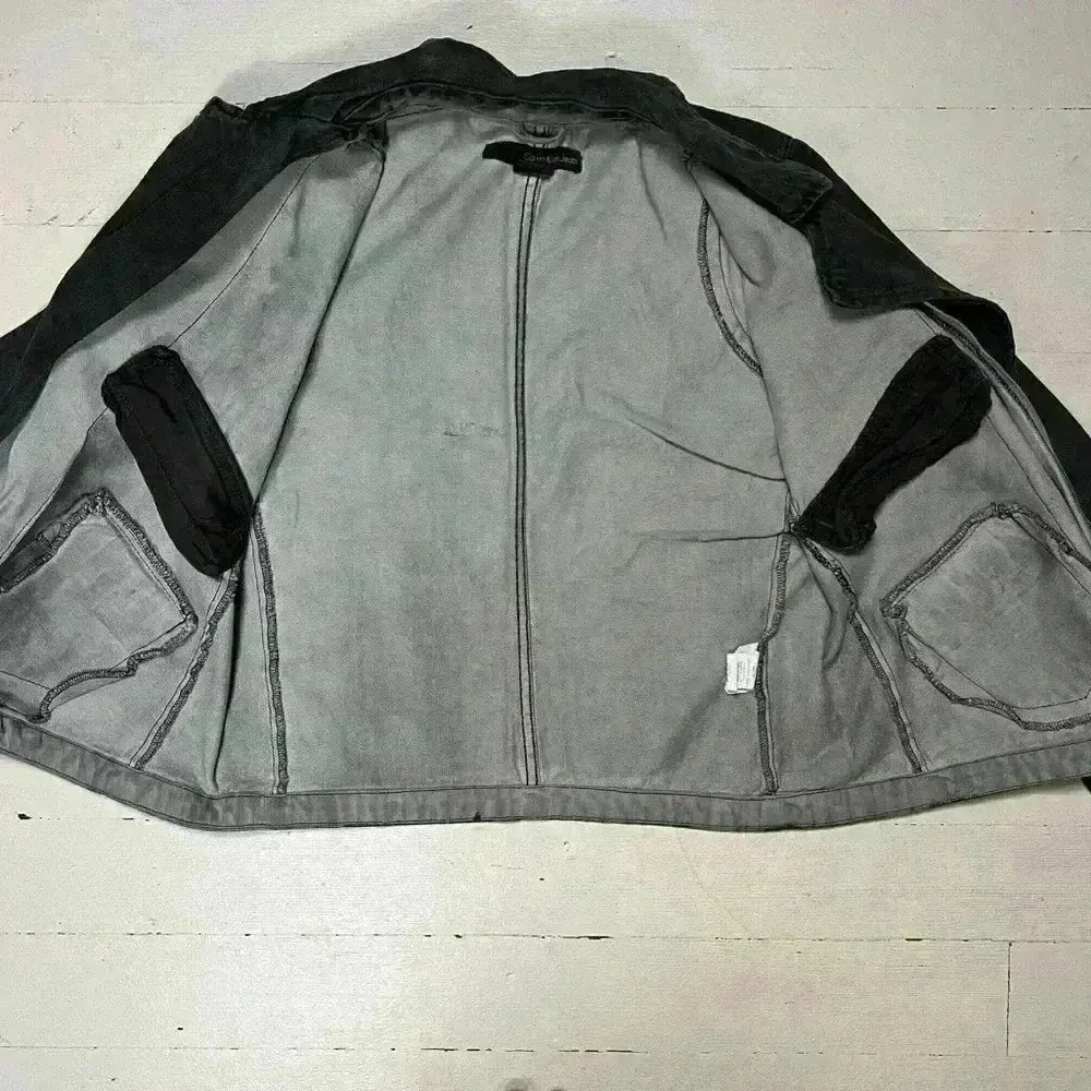 Vintage Calvin Klein Black Wash Denim Biker Style Jacket Women’s Size Small - Image 12