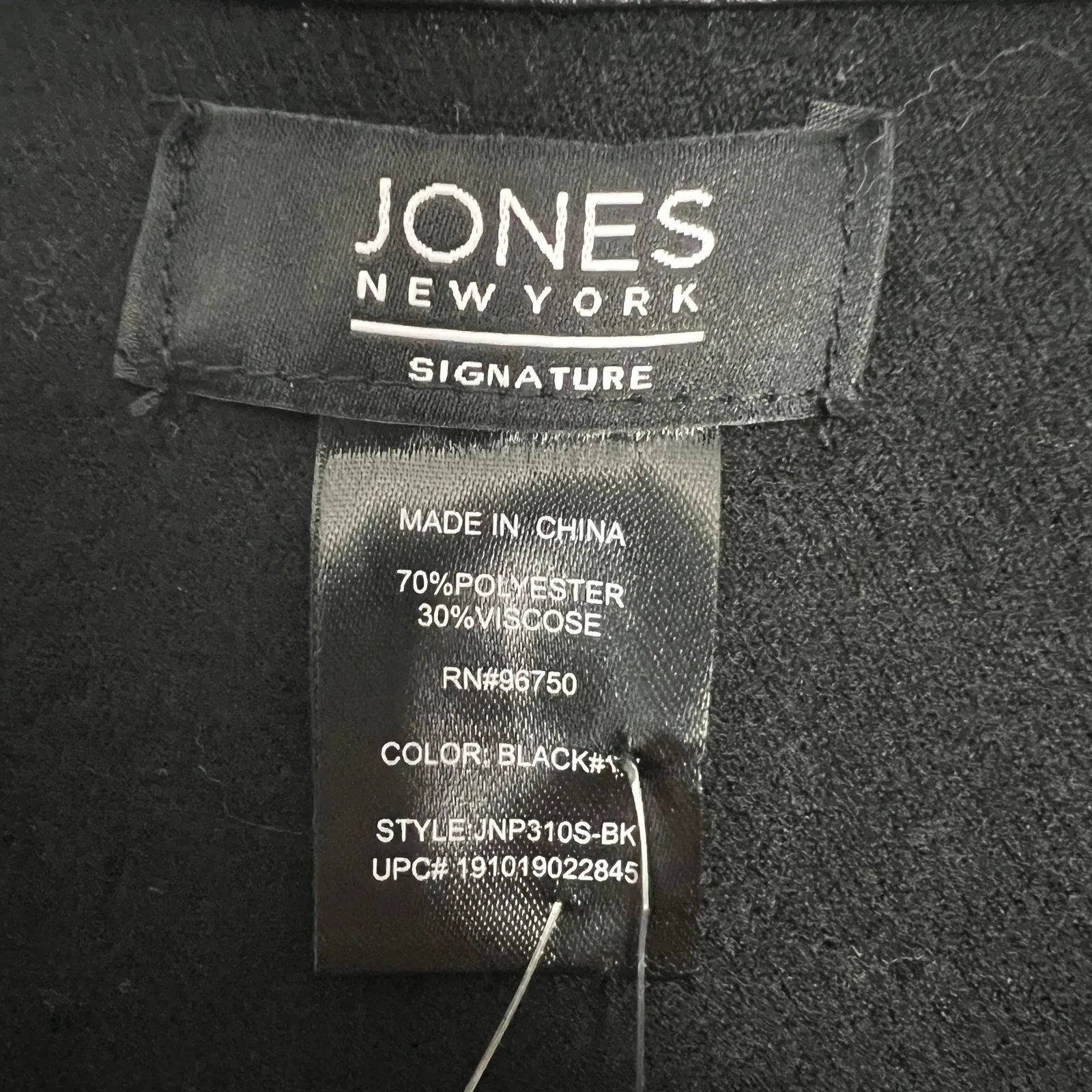 NWT Jones New York 1/4 Button Black Cape One Size - Image 3