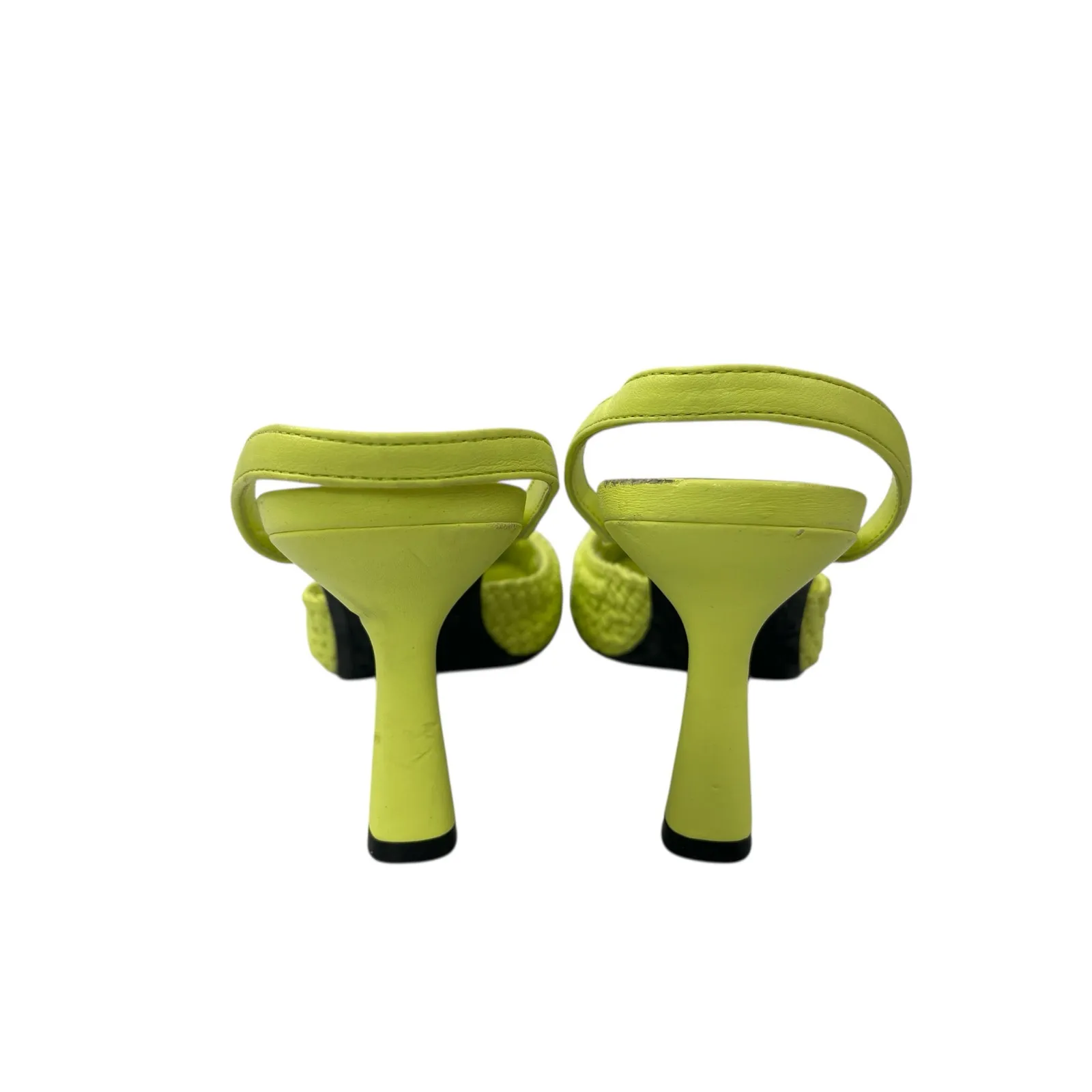 Mango MNG Women's Green Pointed Toe Slip On Stiletto Heels Slingback Sandals 9.5 - Image 3