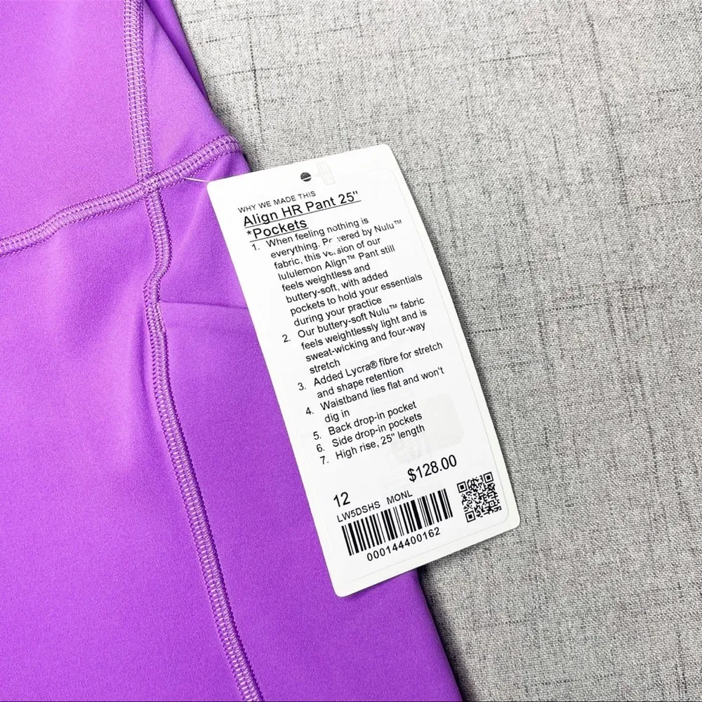 Lululemon Align High Rise Pant Leggings with Pockets Moonlit Magenta 12 NWT - Image 11
