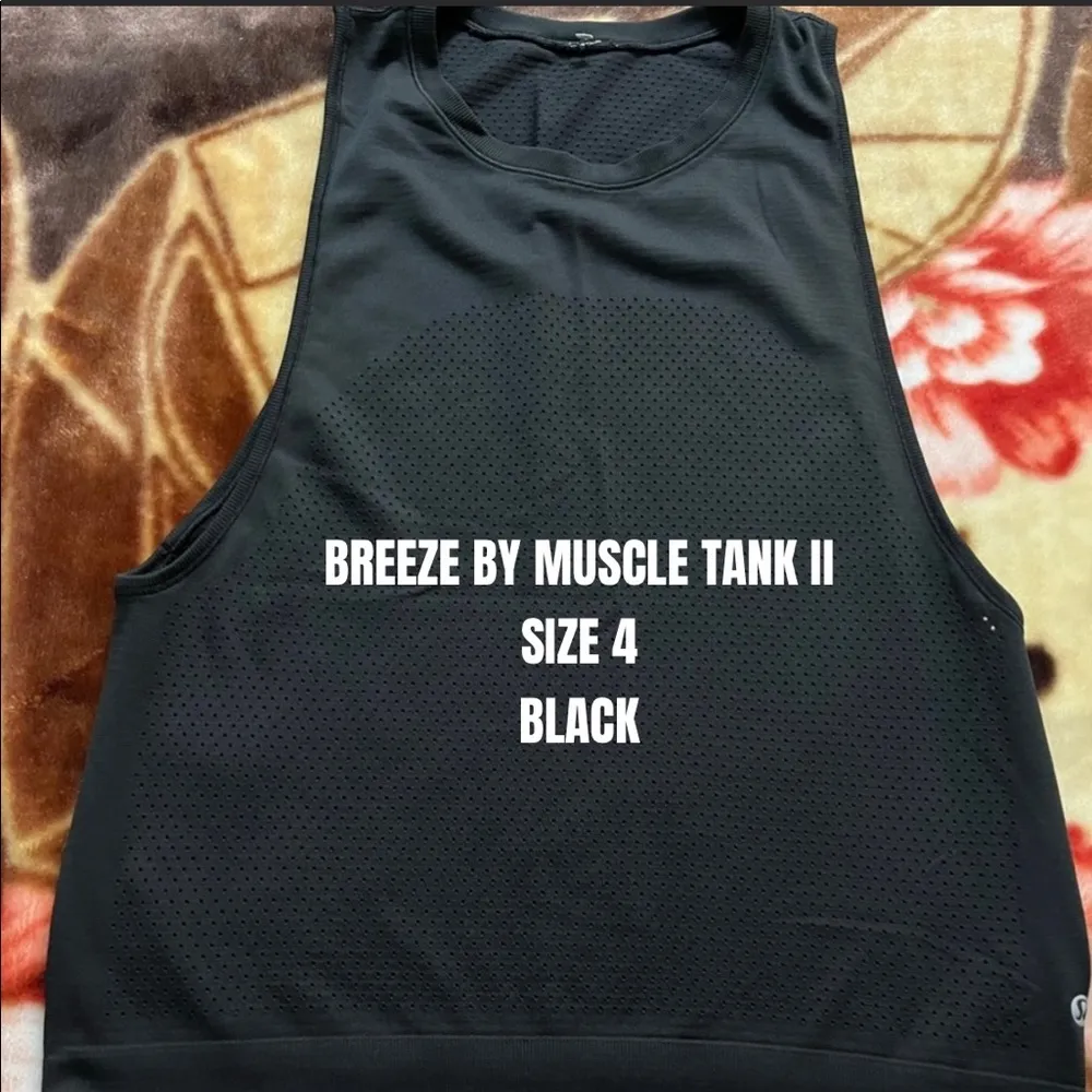 lululemon breeze by muscle tank size 4 - Image 2
