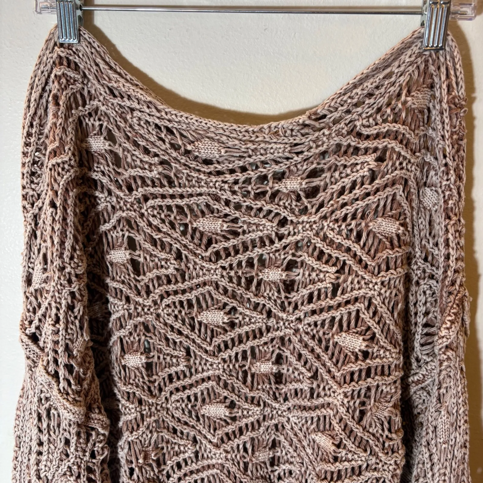 BKE Off The Shoulder Washed Sweater in Washed Biscuit Size Medium - Image 3