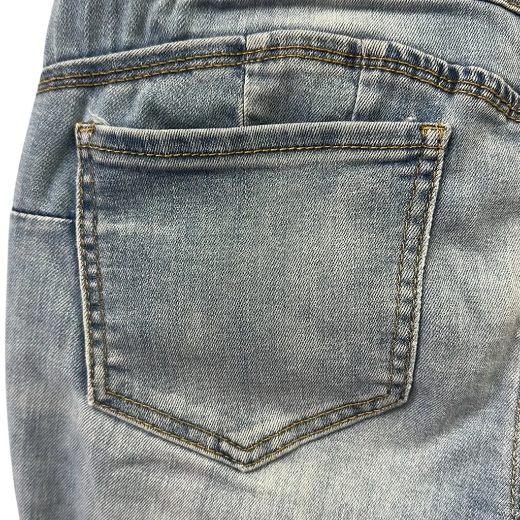 Wax Butt I Love You Lightweight Denim Stretch High Waist Blue Jeans Juniors 11 - Image 6