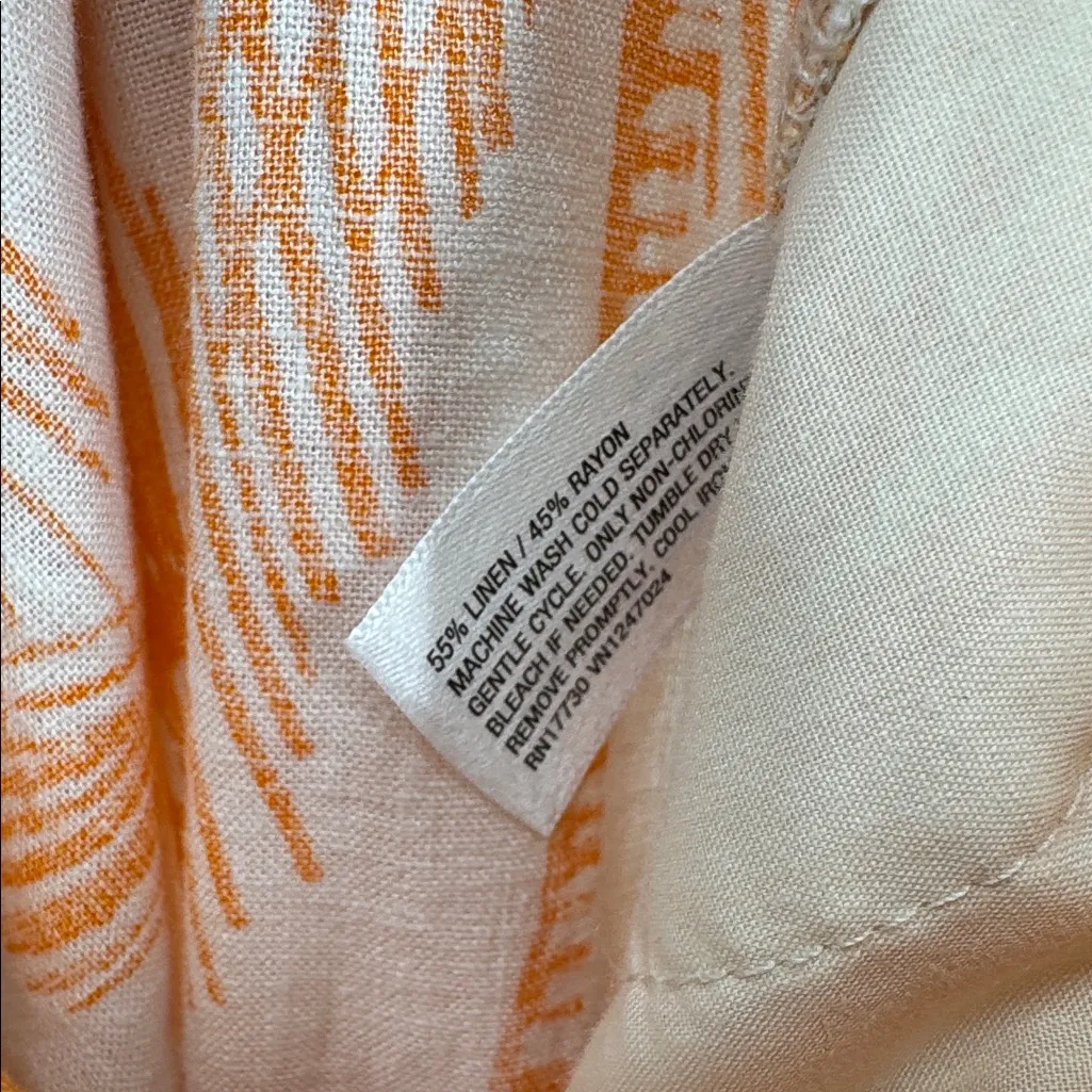 Future Collective with Alani Noelle Women's Wide Leg Relaxed Palm Tree linen 1X Orange - Image 12