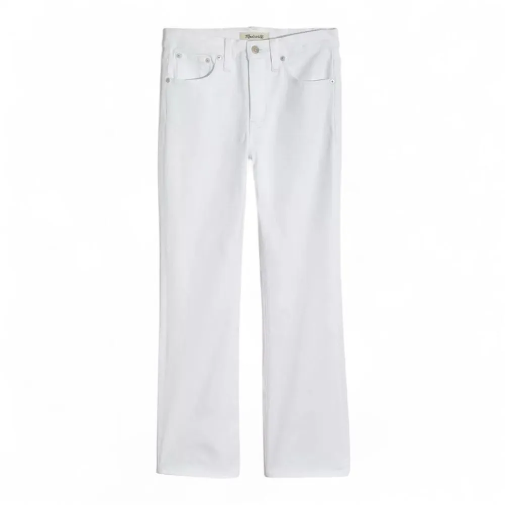 NWT Madewell Cali Demi-Boot Jeans in Pure White AJ195 Size 26 - Image 6