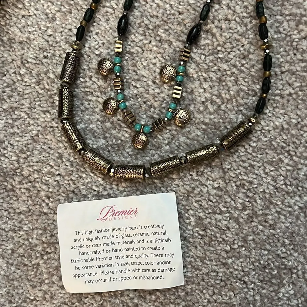 NEW Premier Designs Double strand BRAZIL Necklace - Image 3