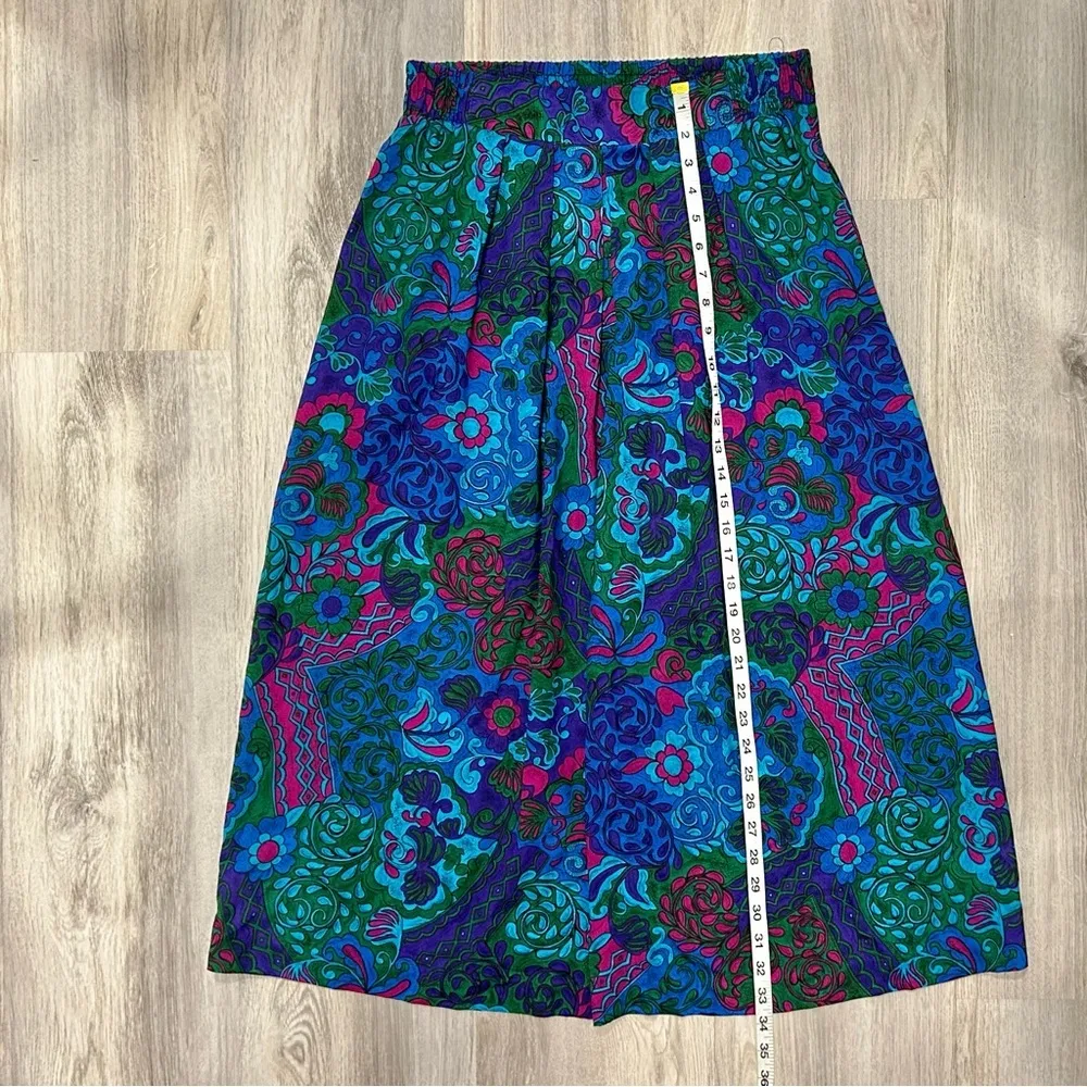 Vintage Norton McNaughton Colorful Jewel Tone Paisley Skirt USA Made Size 12 - Image 2
