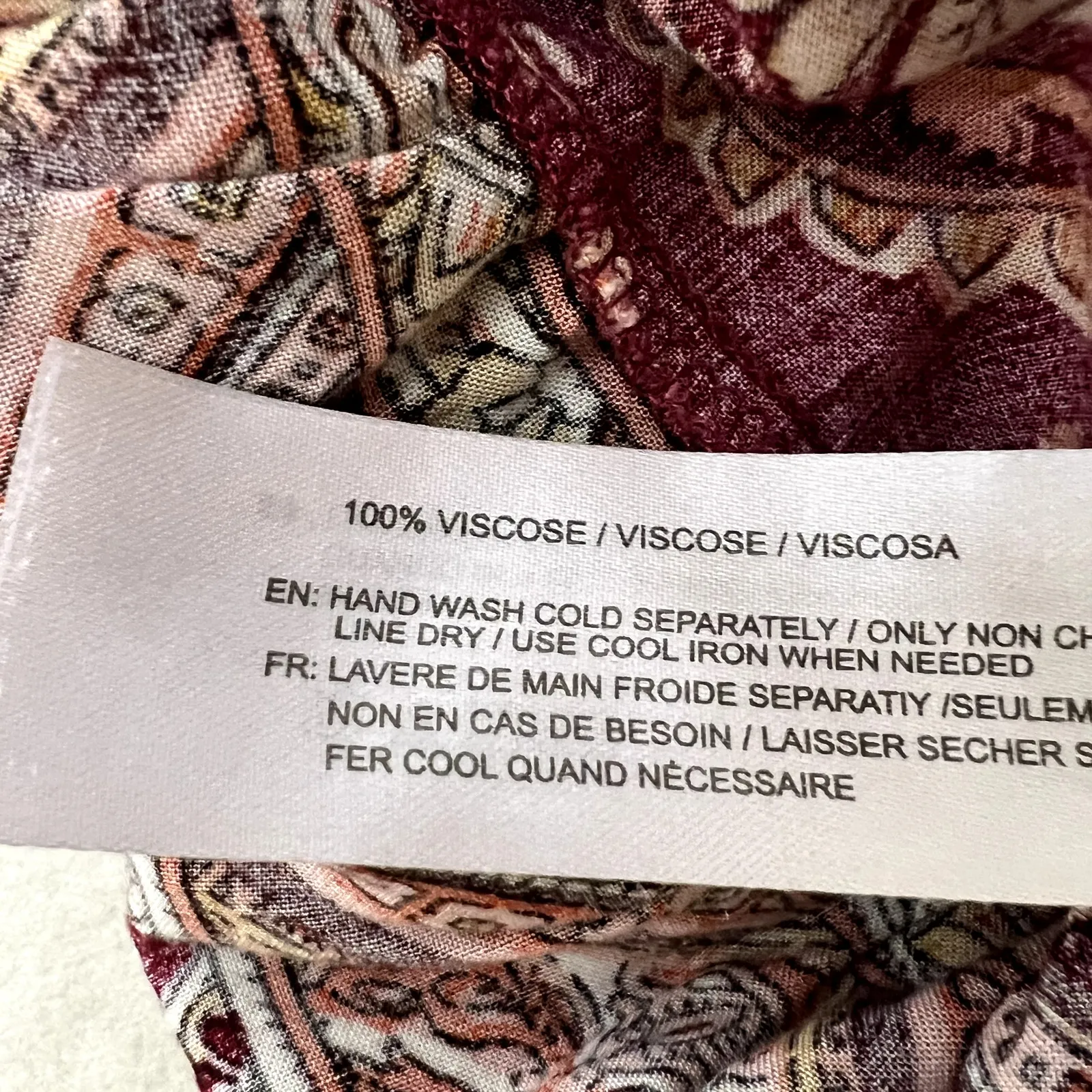 Band of Gypsies Red Floral Smocked Off Shoulder Dress - Image 9