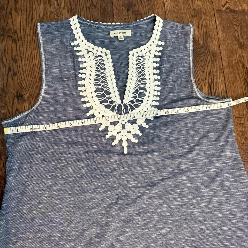 Max Studio Dress Blue/White - Image 6