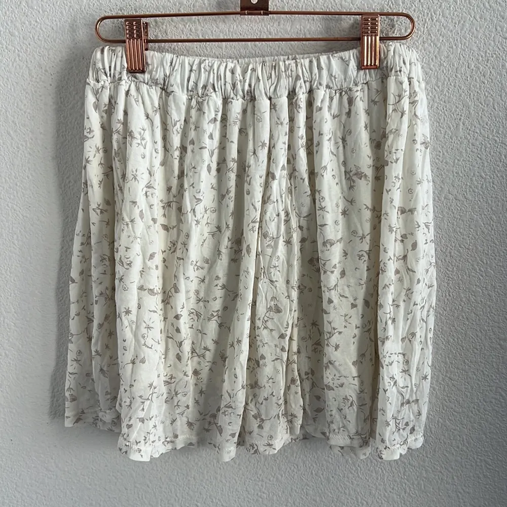 Brandy Melville  Neutral White Tan Feminine Skirt Layered Cotton Modal Small - Image 3