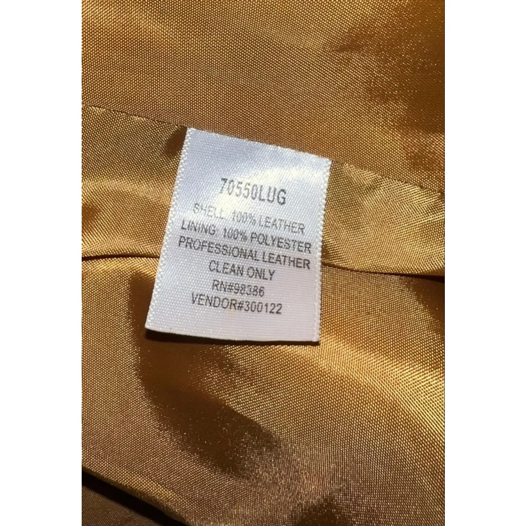 Women's Caramel Brown Leather Jacket Size 14 - Image 8