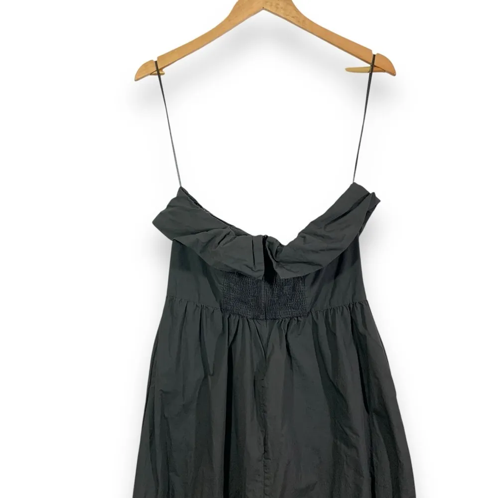 Zara Dark Gray Charcoal Strapless Long Dress - Image 9