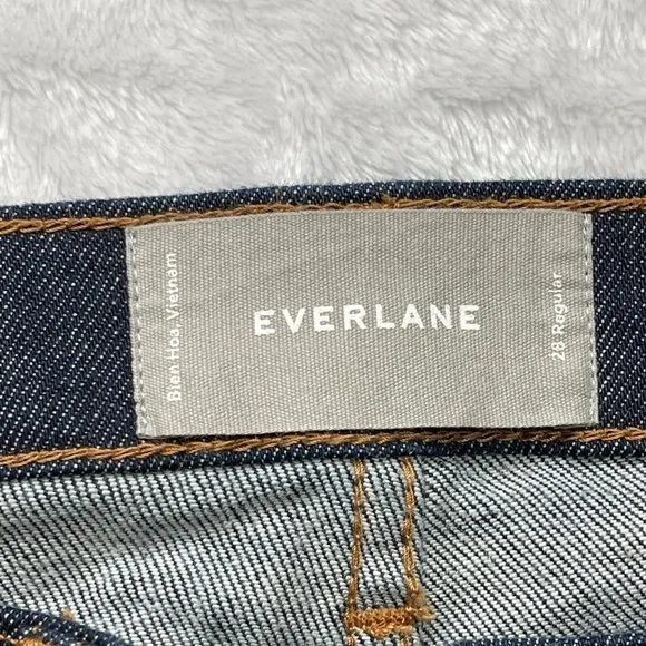 Everlane Women's Cotton Blend Dark Wash High Rise Skinny Ankle Jeans Size‎ 28 - Image 5