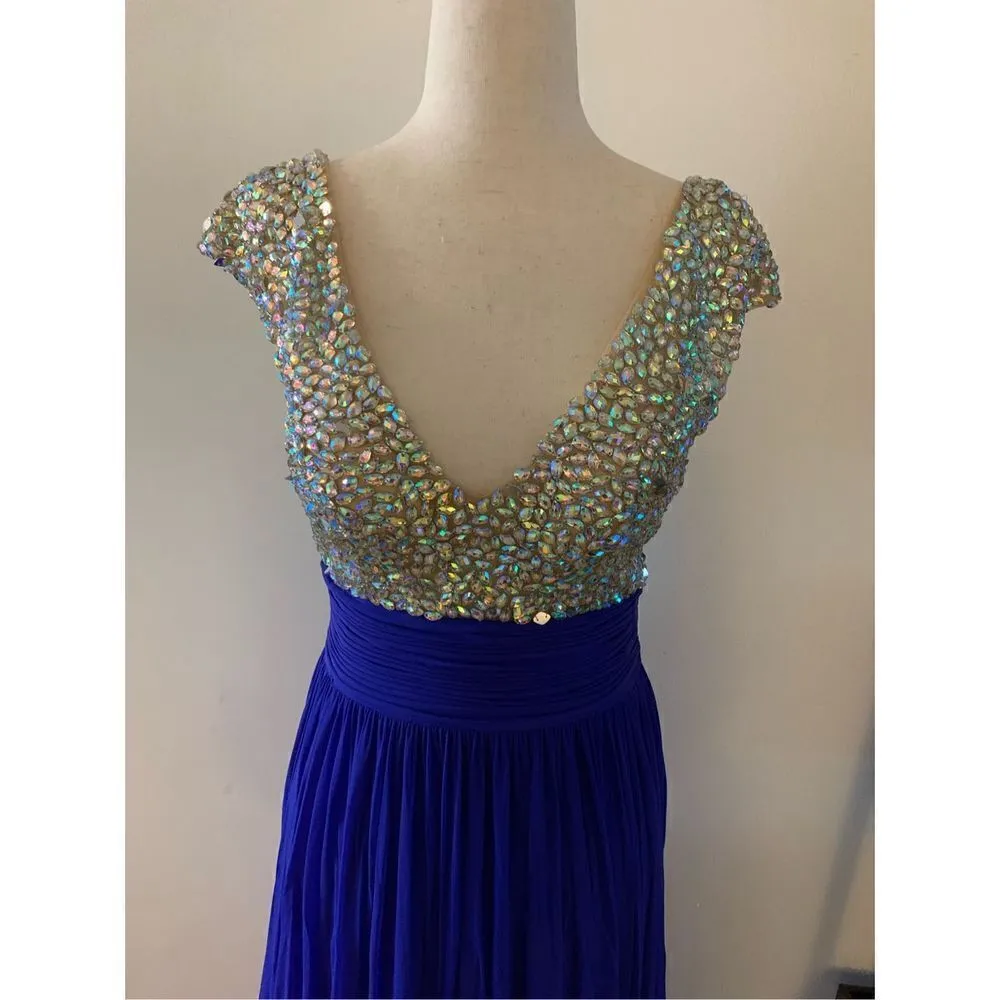 Prom dress blue long blue dress prom or fancy dress up event size 6 - Image 2