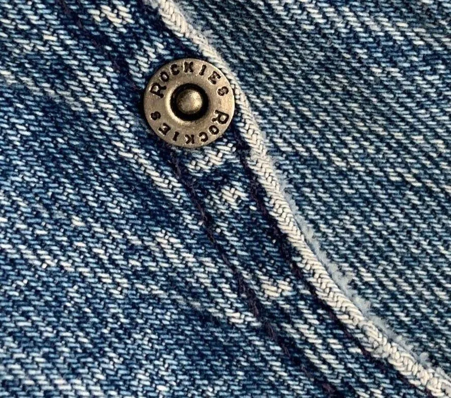 Vintage Rocky Mountain Clothing Striped High-Rise Medium Wash Western Jean - Image 12