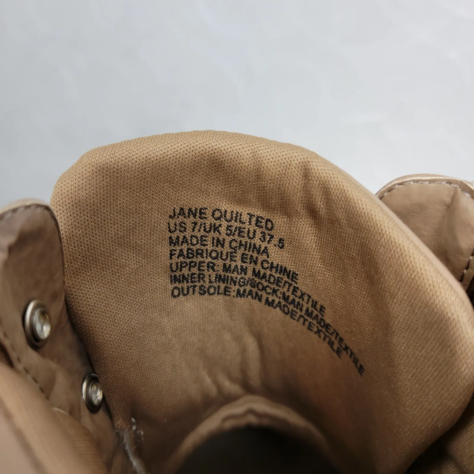 Jane Quilted Just Fab Womens Boots Sz 7‎ Brown Ankle Cut Lace - Image 9