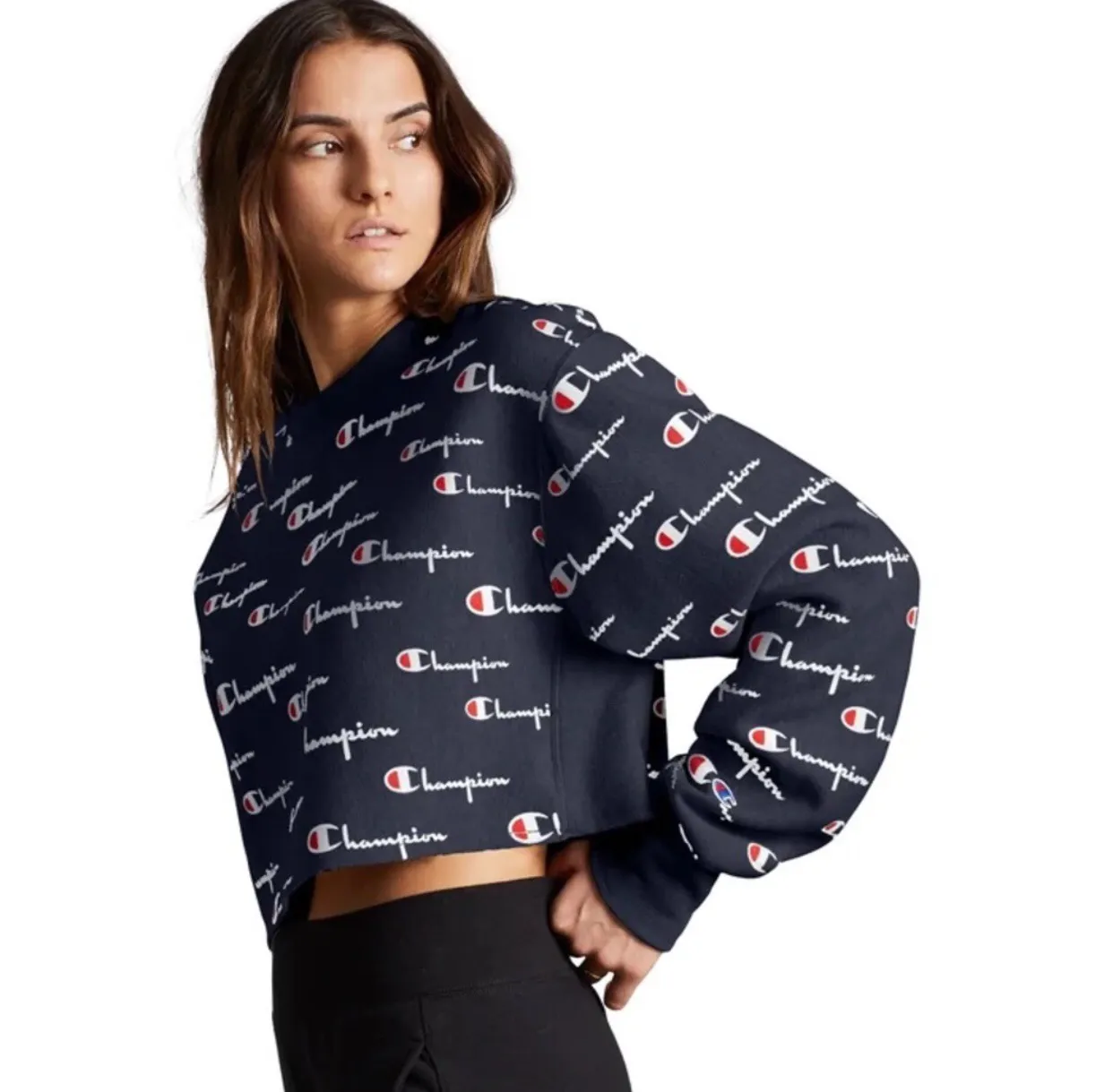 NWT  Reverse Weave Cropped Sweatshirt - Image 3