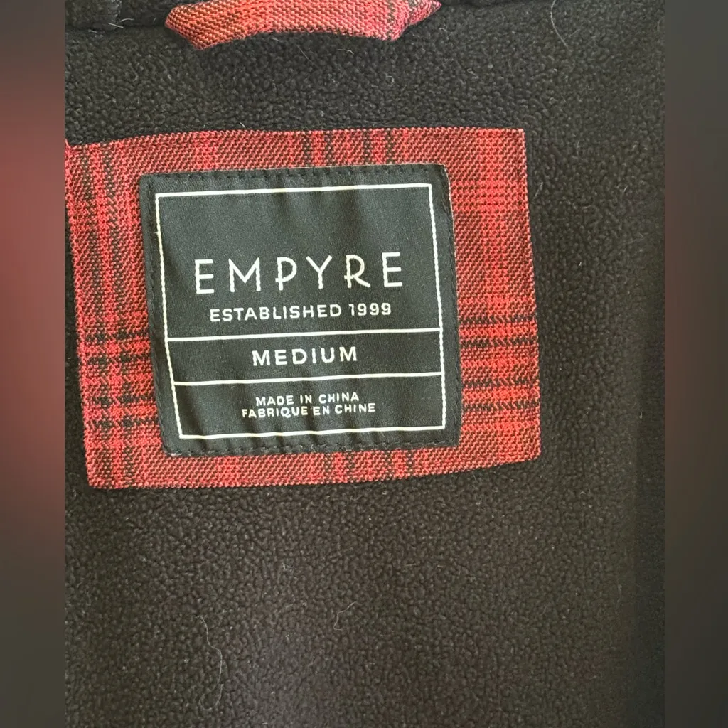 EMPYRE Traversed Soft Shell Plaid Jacket M Red/Black 20” p2p Red Size M - Image 4