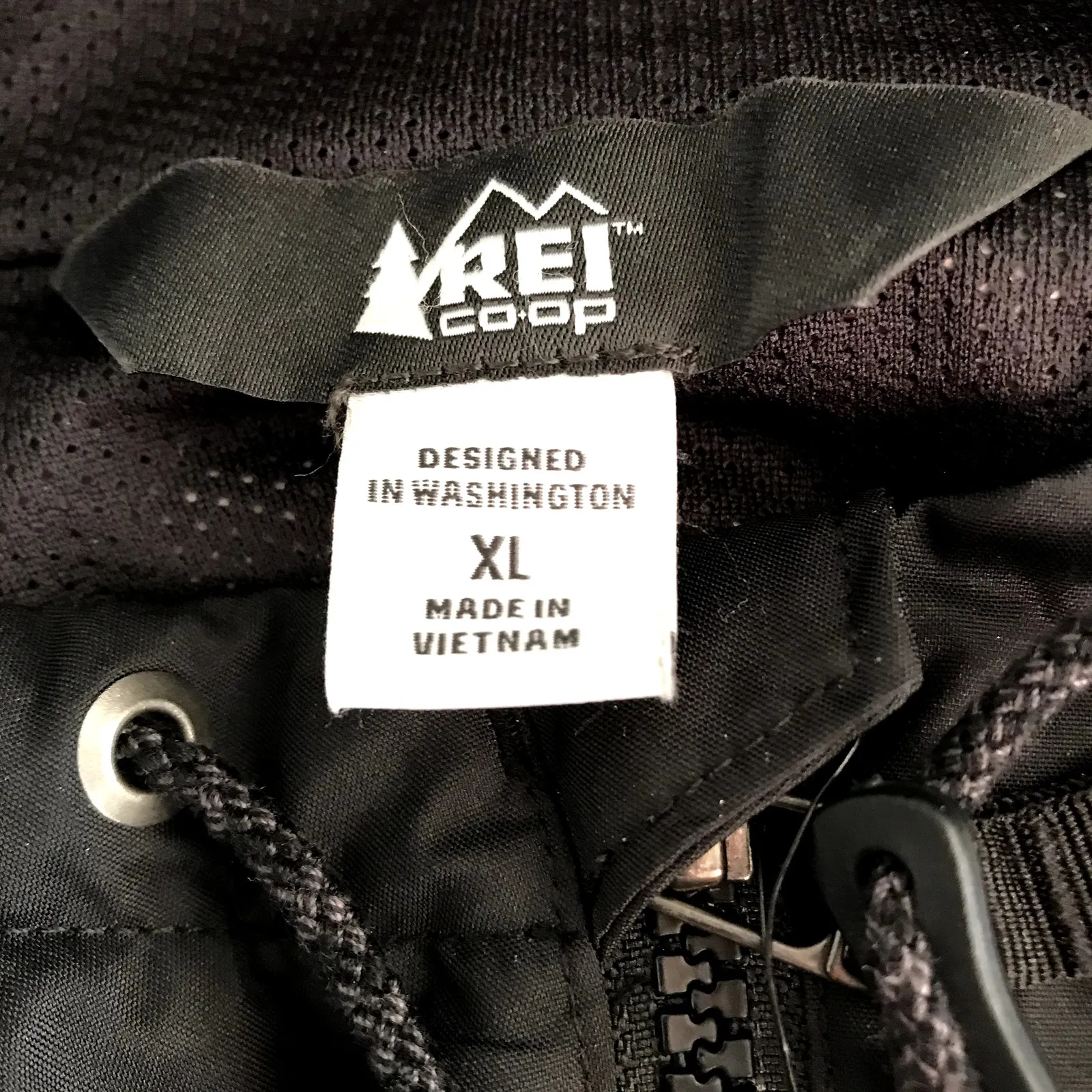 REI Groundbraker Rain Hoodie Jacket Women XL Black Outdoor Everyday Travel Light - Image 10