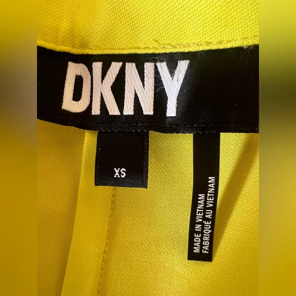 DKNY NWT Patch Pocket One-Button Yellow Blazer Modern Fit Lightweight Size XS - Image 11