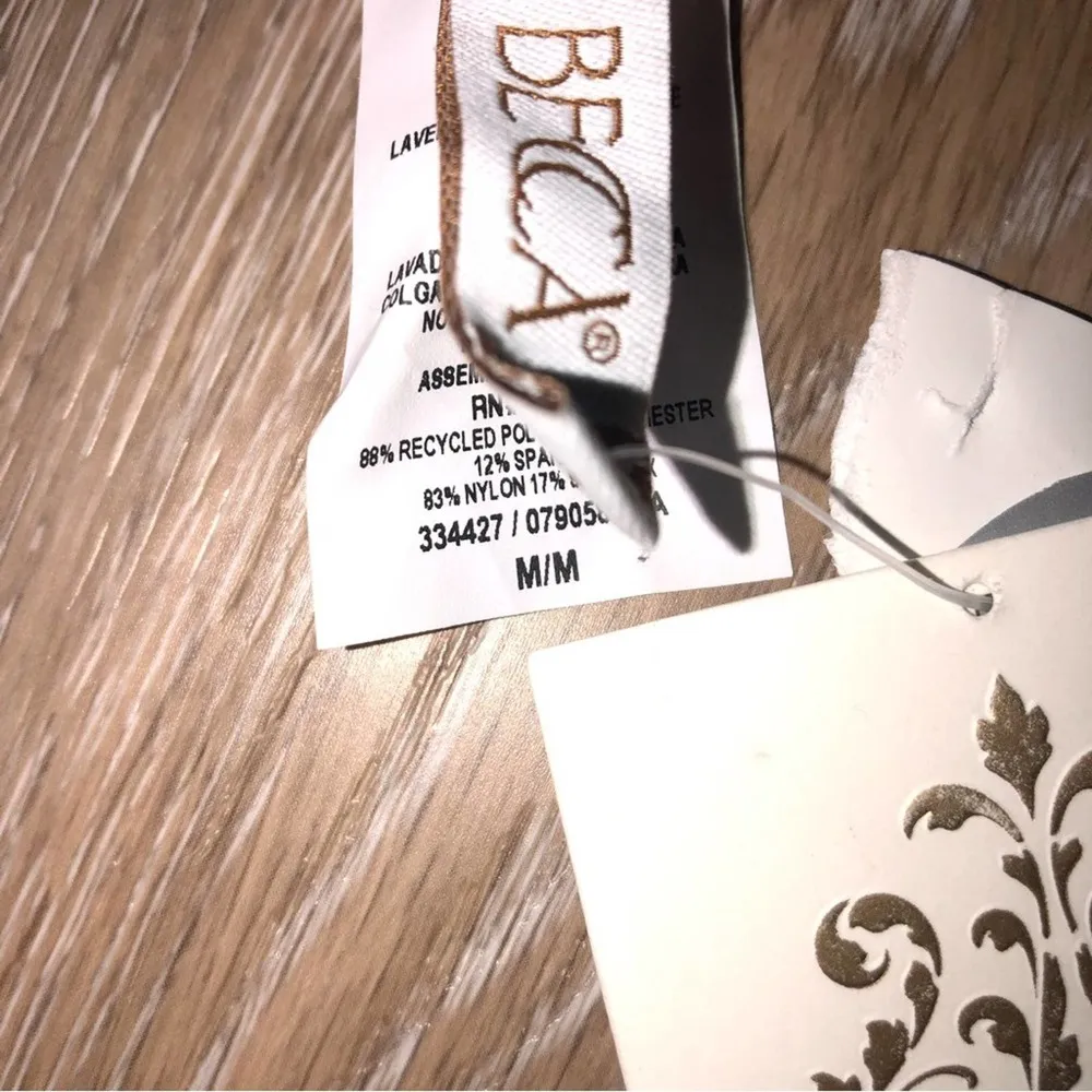 Becca Stripe Therapy Reversible Side Tie Bikini Bottom Medium NWT - Image 12