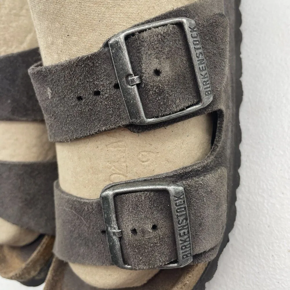 Birkenstock 38 US 7 Narrow Arizona Sandals Soft Footbed Mocha Suede Women's - Image 6