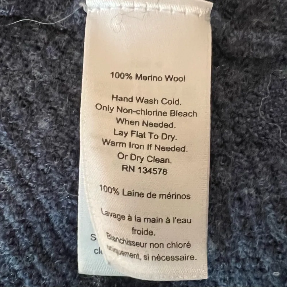 Vineyard Vines Merino Wool Blue Open Cardigan Size S - Image 5
