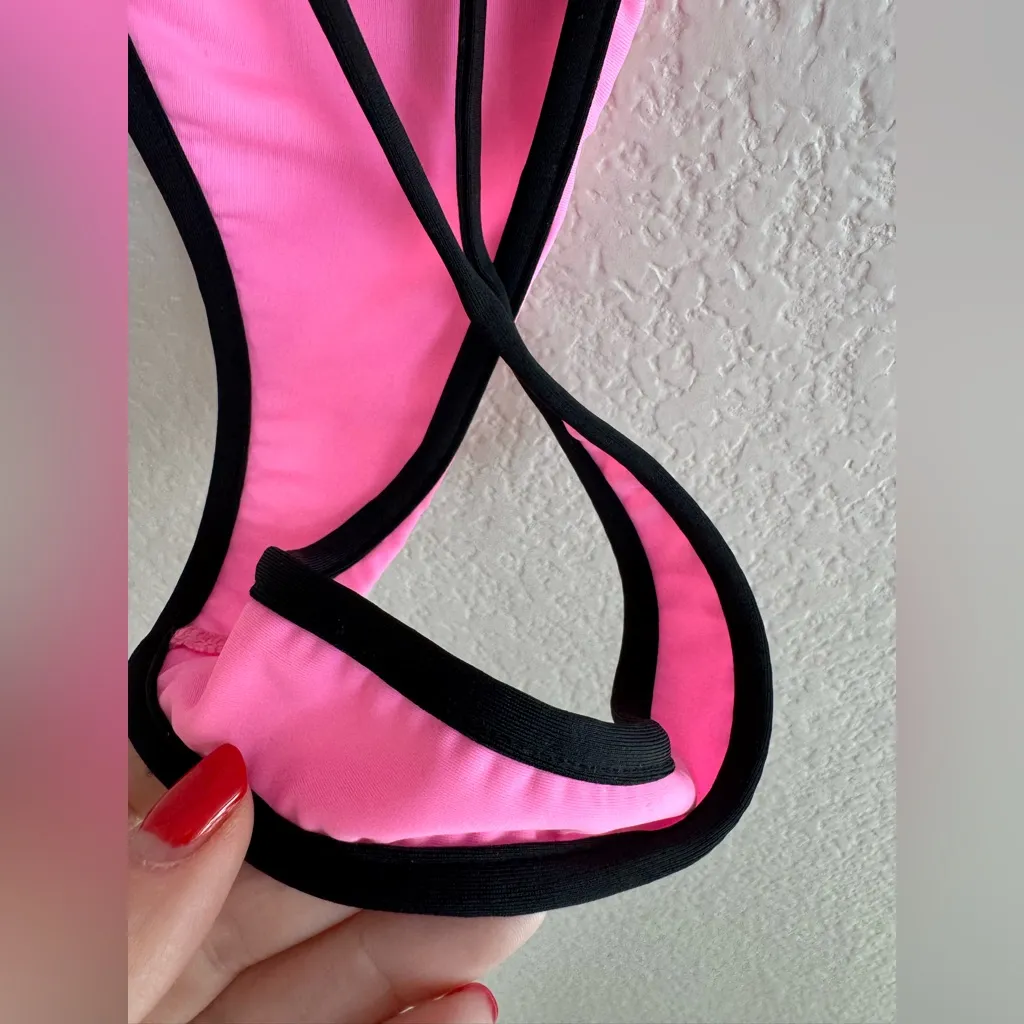 I.AM.GIA Virgo Strappy Bodysuit in Neon Hot Pink size Small $80 - Image 11