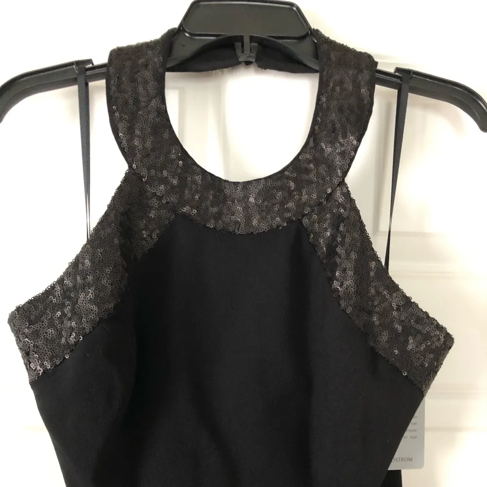 NWT! Black sequin halter dress - Image 3
