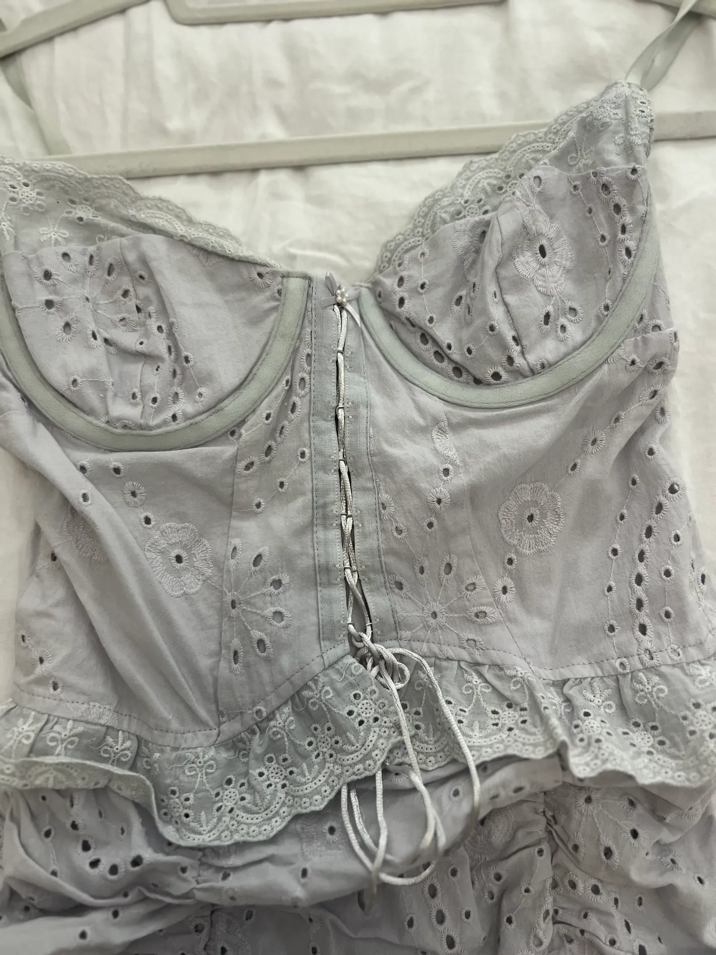 Isabelle’s Cabinet Eyelet Corset Mini Dress - Image 3