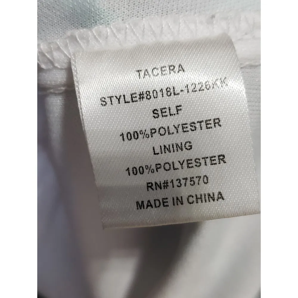 Tacera Mini Dress Women's Small Multi Chevron Print Lace Long Sleeve Round Neck - Image 7