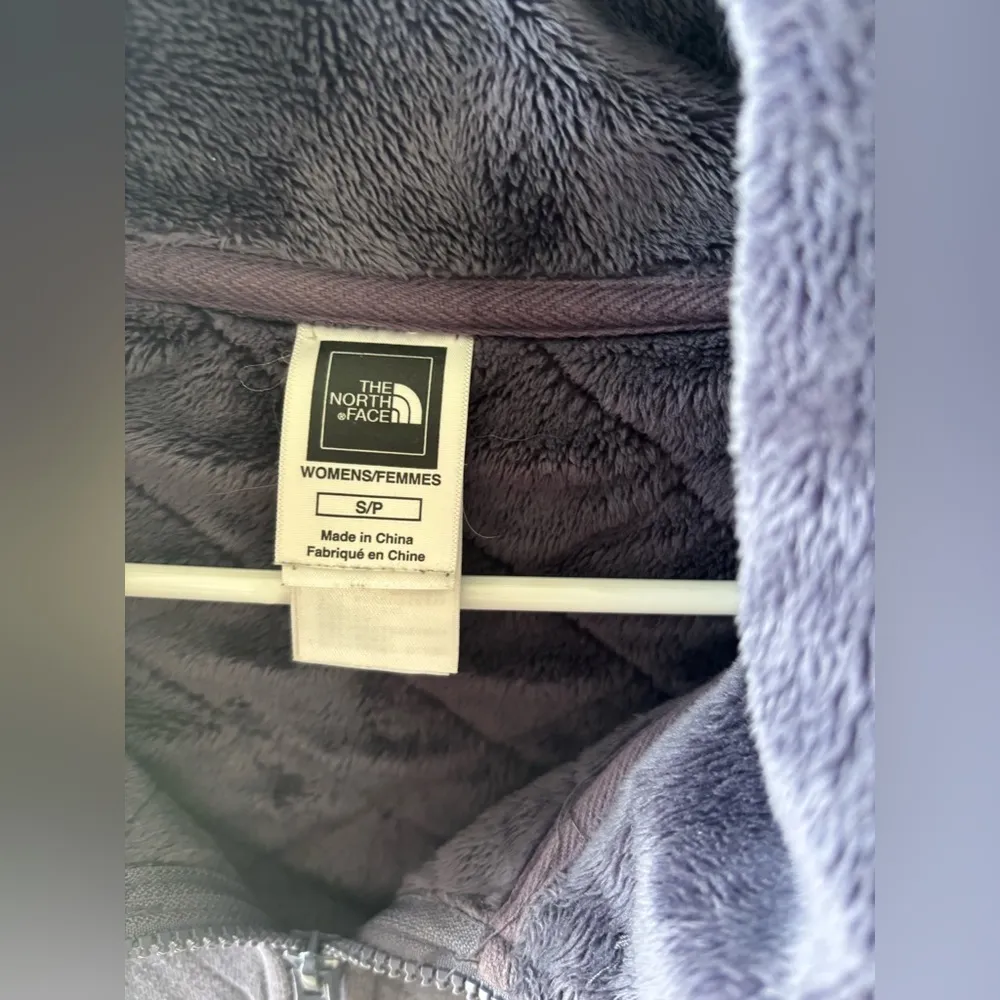 The North Face Caroluna quilted fleece jacket purple long coat zip up size small - Image 5