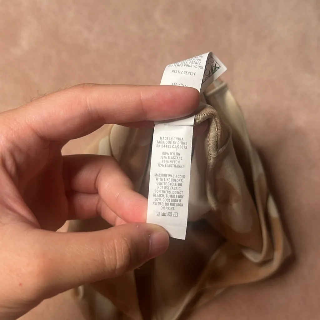 Offline by Aerie Tan Camo Real Me Shortie Hi Rise 3” Inseam Biker Shorts - Image 7