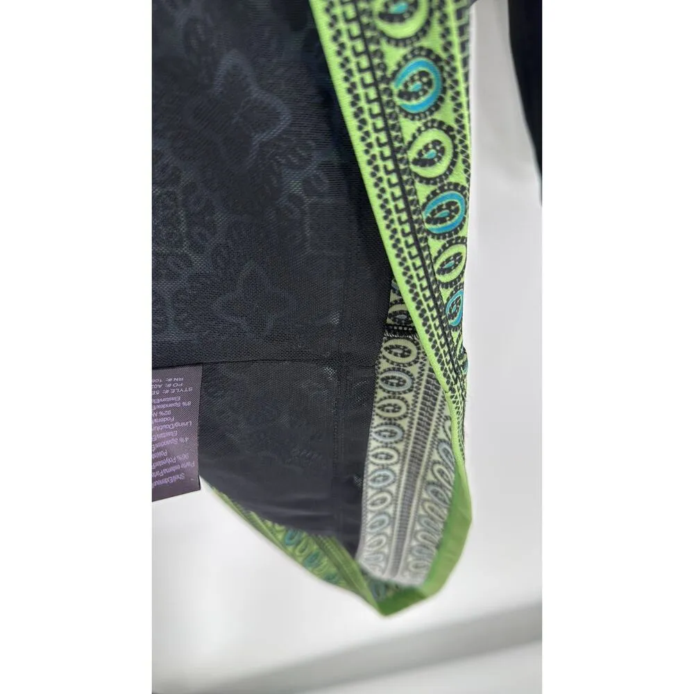 Hale Bob Beaded Neckline Long Sleeve Black Dress Size S bohemian classy chic - Image 6