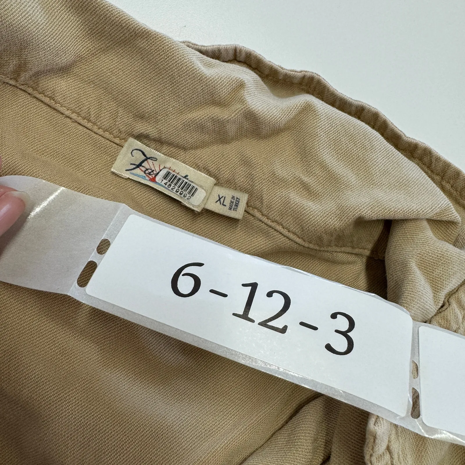 Faherty Romper Womens X Large Brown Arlie‎ Button Up Collared Linen Blend - Image 6