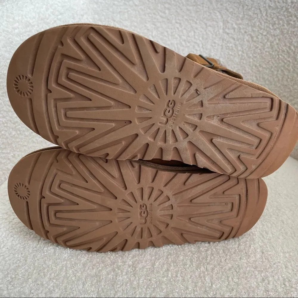 Chestnut Uggs Cambridge Knit Suede 1003175 Boots Booties 6 - Image 8