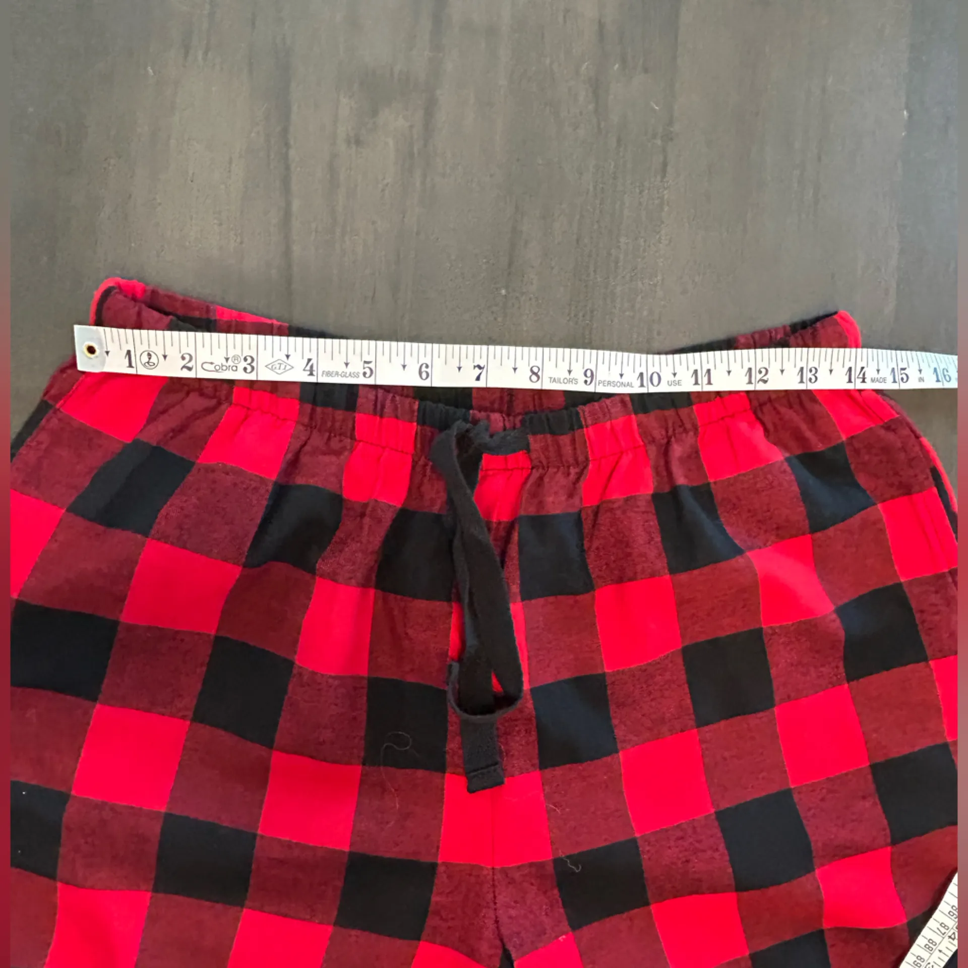 Warm soft cozy lumberjack chic red black buffalo plaid flannel 2PC pajamas NWT S - Image 8