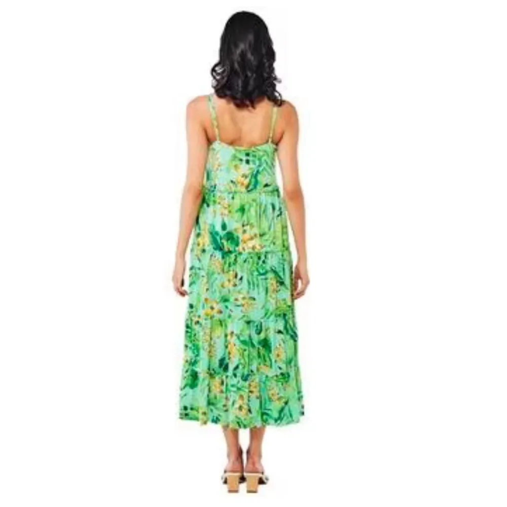 Emma & Michelle Floral Tiered Maxi Dress M - Image 3