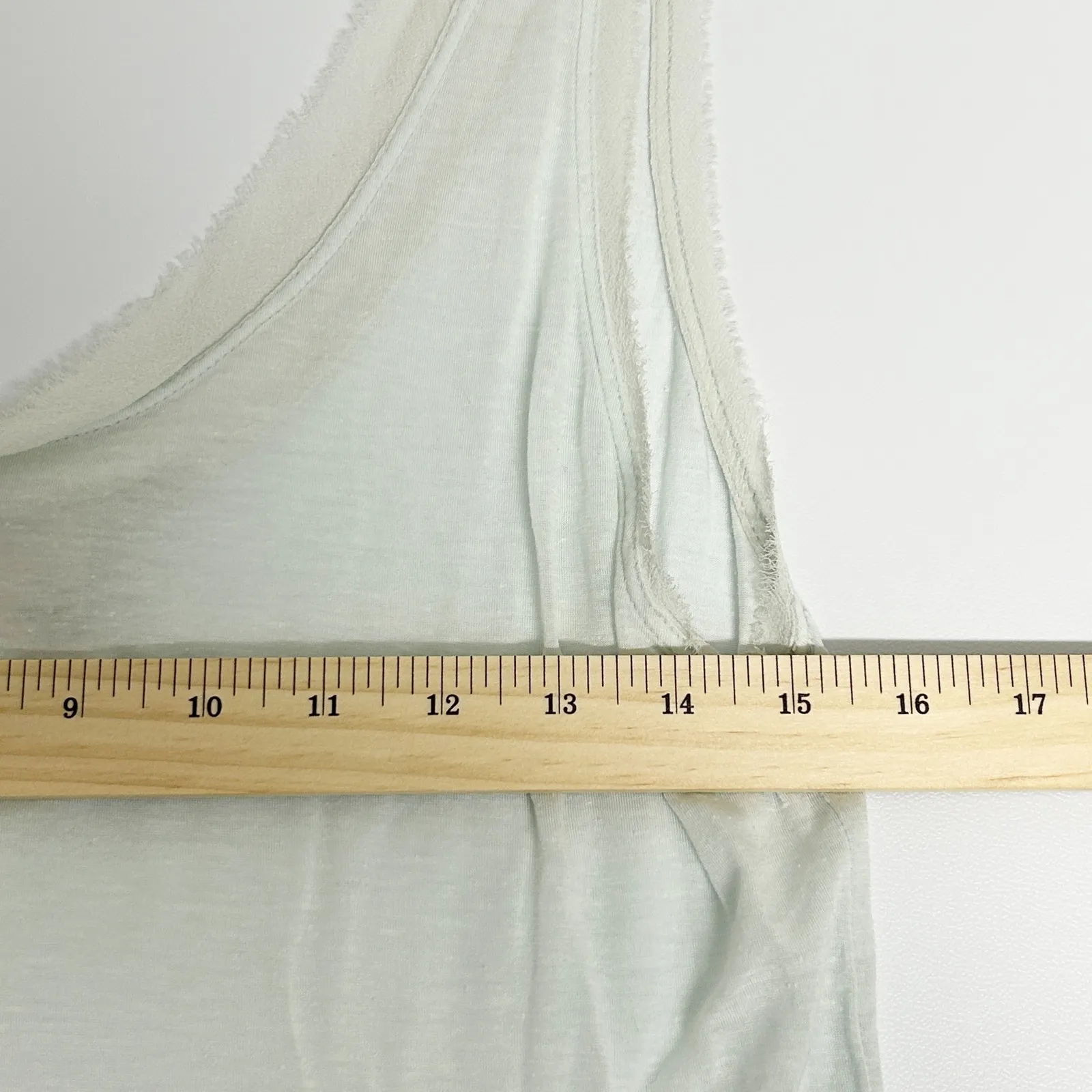 Aritzia Wilfred Little Moon Womens Silk Blend Raw Edge Lounge Tank Top Pale Blue - Image 6