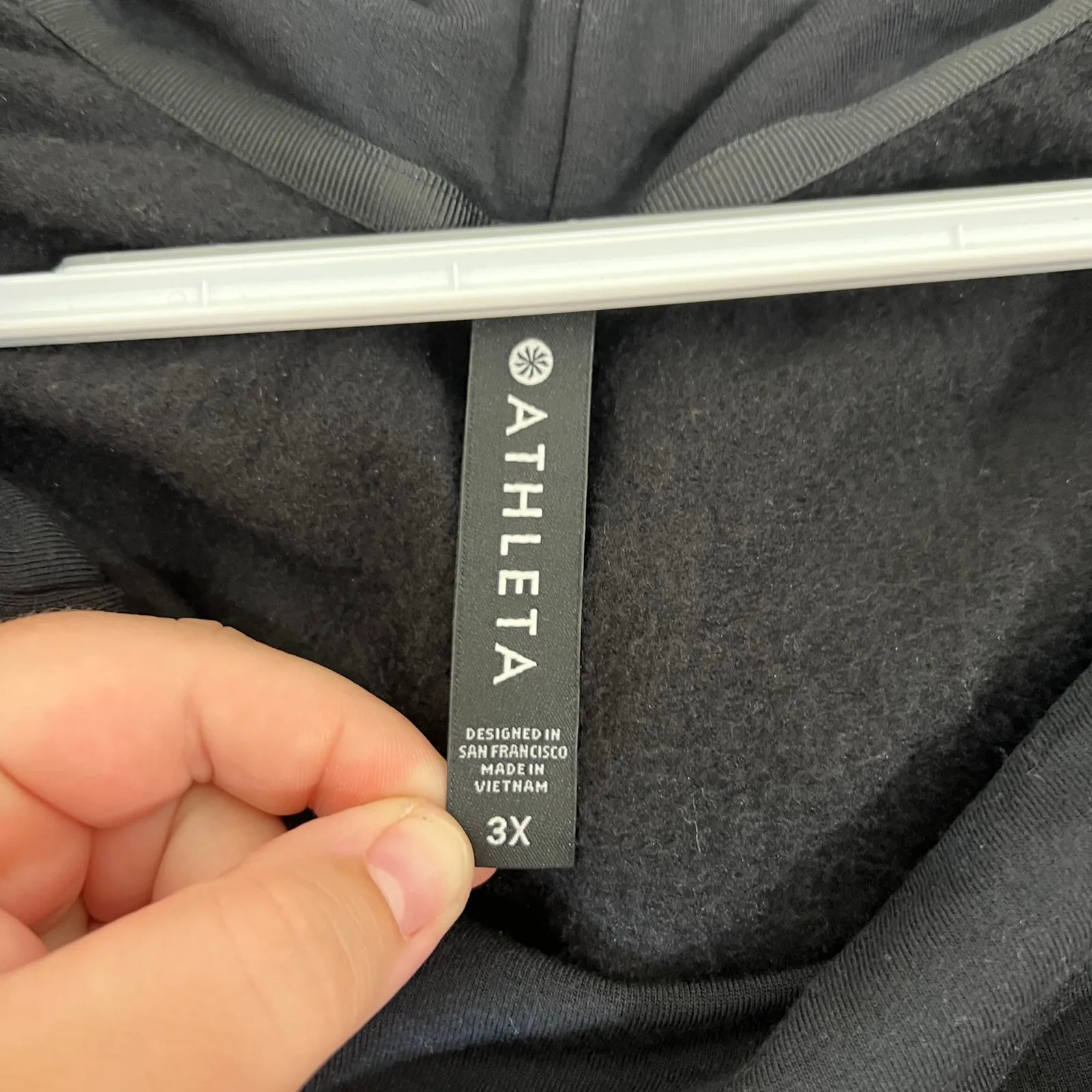 Athleta Purana Wrap Sweatshirt 3XL NWT $89 Gray Cris‎ Cross Hood Knit - Image 7