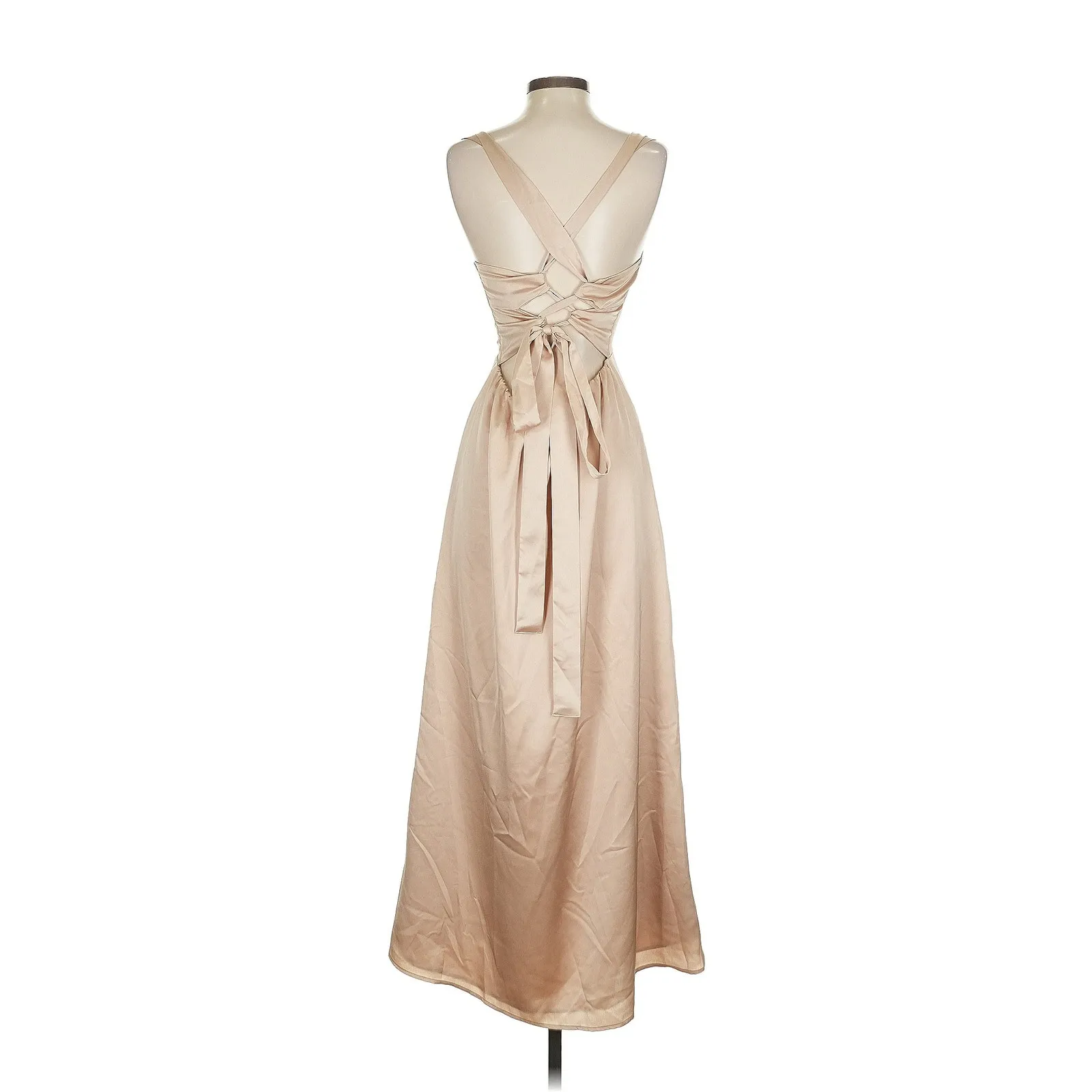 Show Me Your Mumu Mina Midi Dress in Champagne Luxe Satin M - Image 7