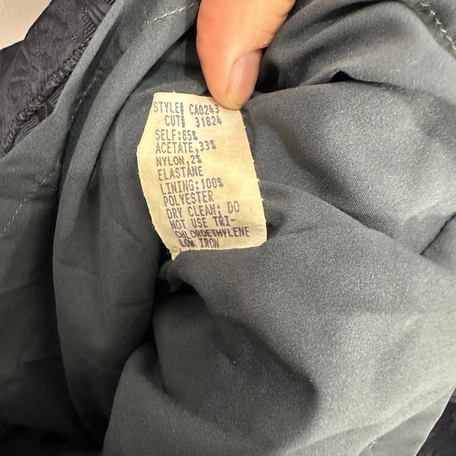 Vtg Y2K Nicole Miller Collection Floral Ruched Mini Dress Dark Feminine Showgirl Blue Size 2 - Image 6