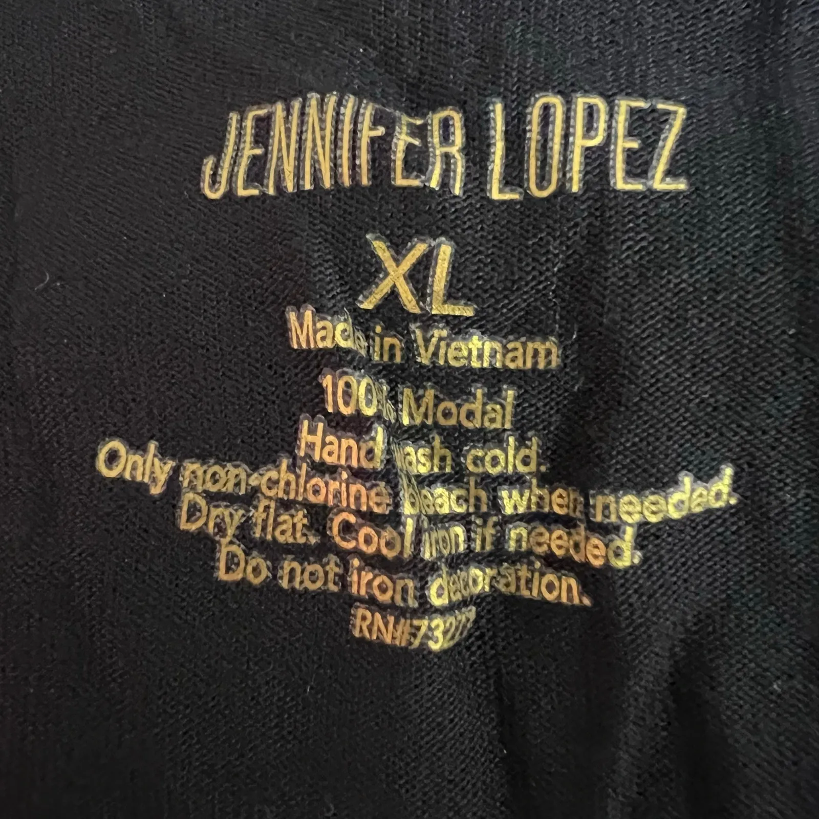Jennifer Lopez Womens T Shirt Top Cold Shoulder Long Sleeve Scoop Neck Black XL - Image 7