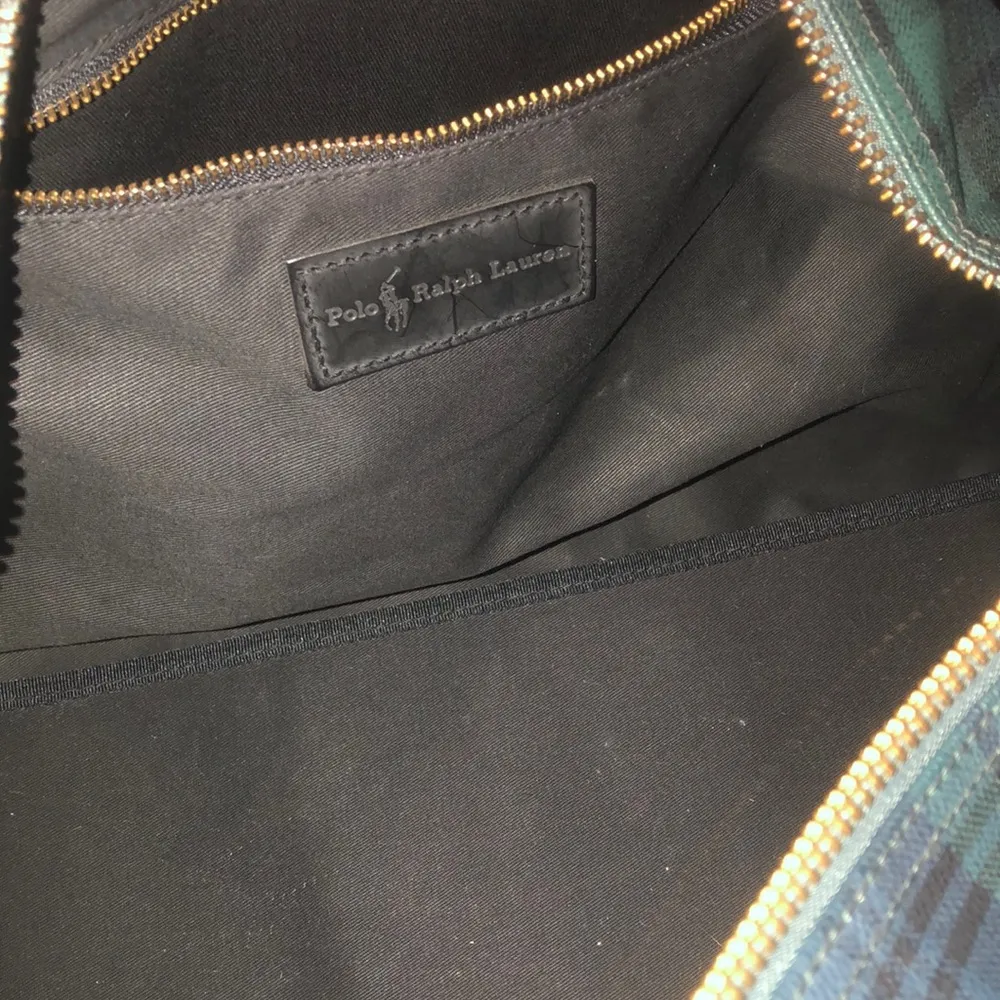 RALPH LAUREN Black Watch Plaid Boston Overnight Travel Carry-On Duffle Bag 55cm - Image 15