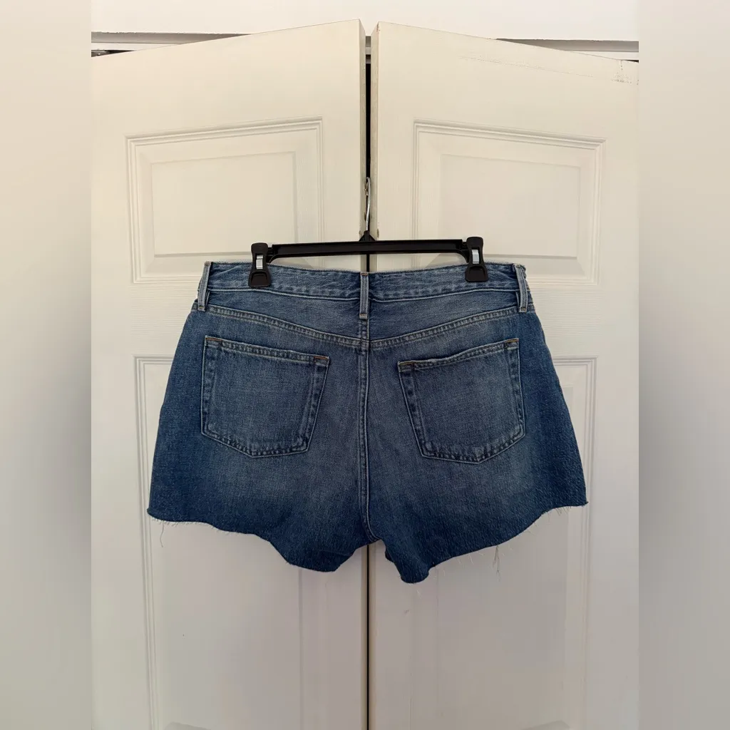 FRAME Denim Le Grand Garcon Short Denim Distressed Whitmore Soho Wash Size 29 - Image 5